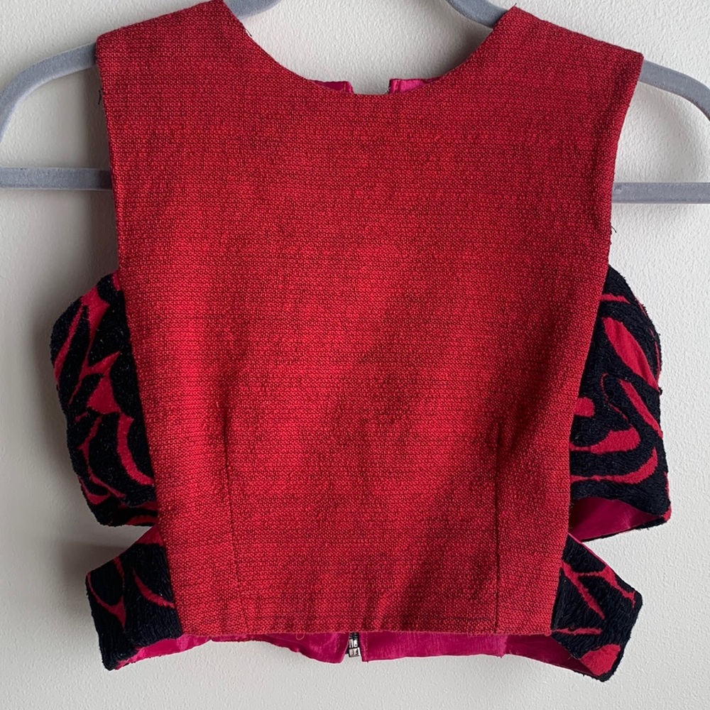 Handmade in Mexico embroidered crop top.